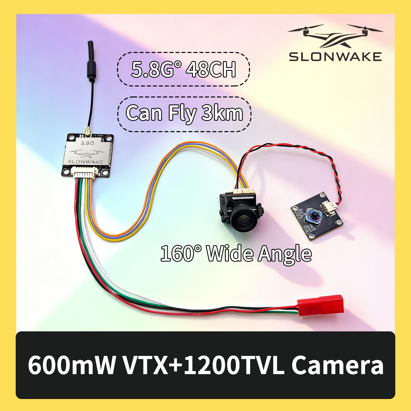Drone Camera - SLONWAKE 5.8G 600mW 7-24V FPV Video
