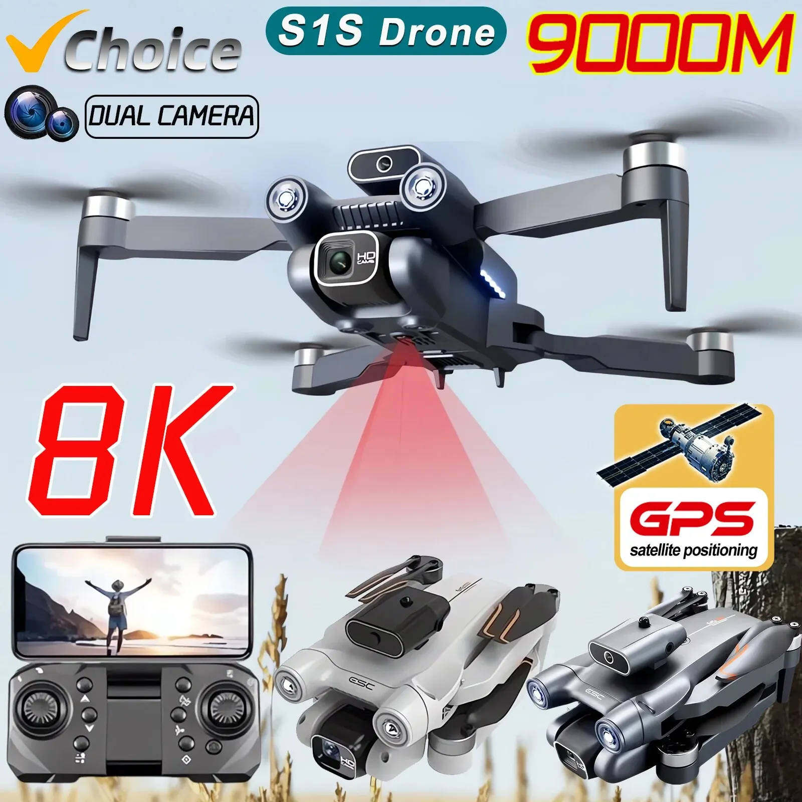 New S1S 5G GPS Drone Camera 8K - Drone Gps Module のレビューと価格