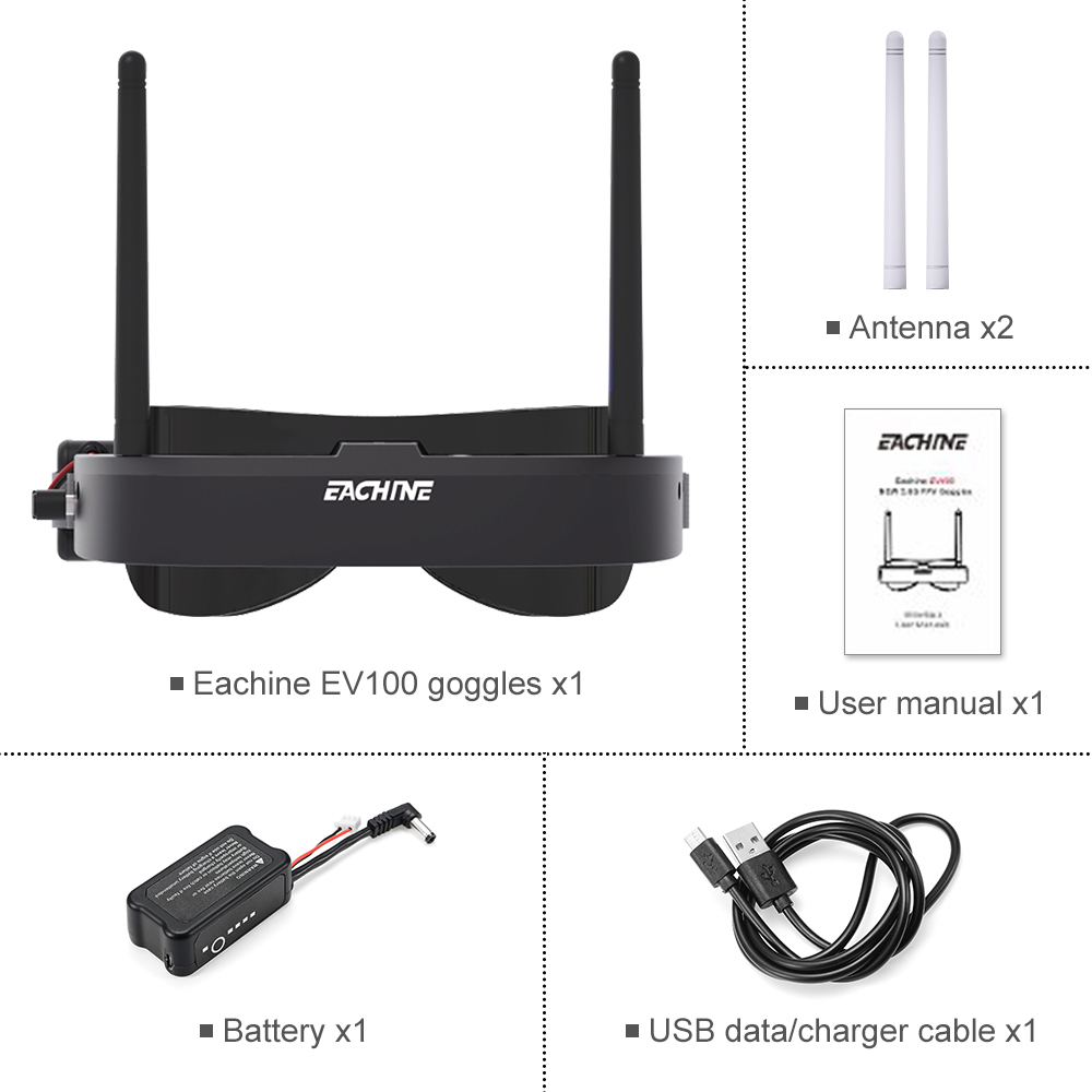Eachine EV100 720*540 5.8G 72C - Drone Antenna のレビューと価格