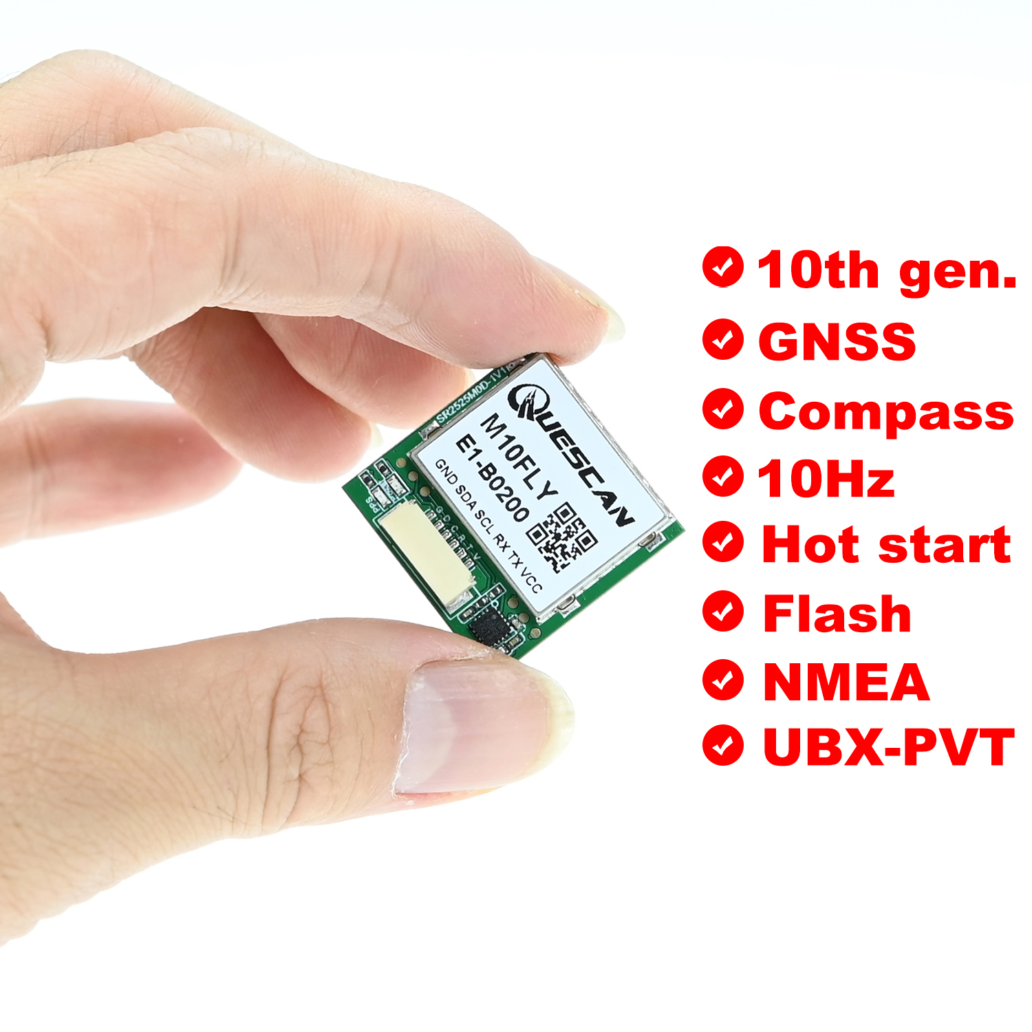 Quescan 25mm*25mm M10FLY 10Hz  - Drone Gps Module のレビューと価格