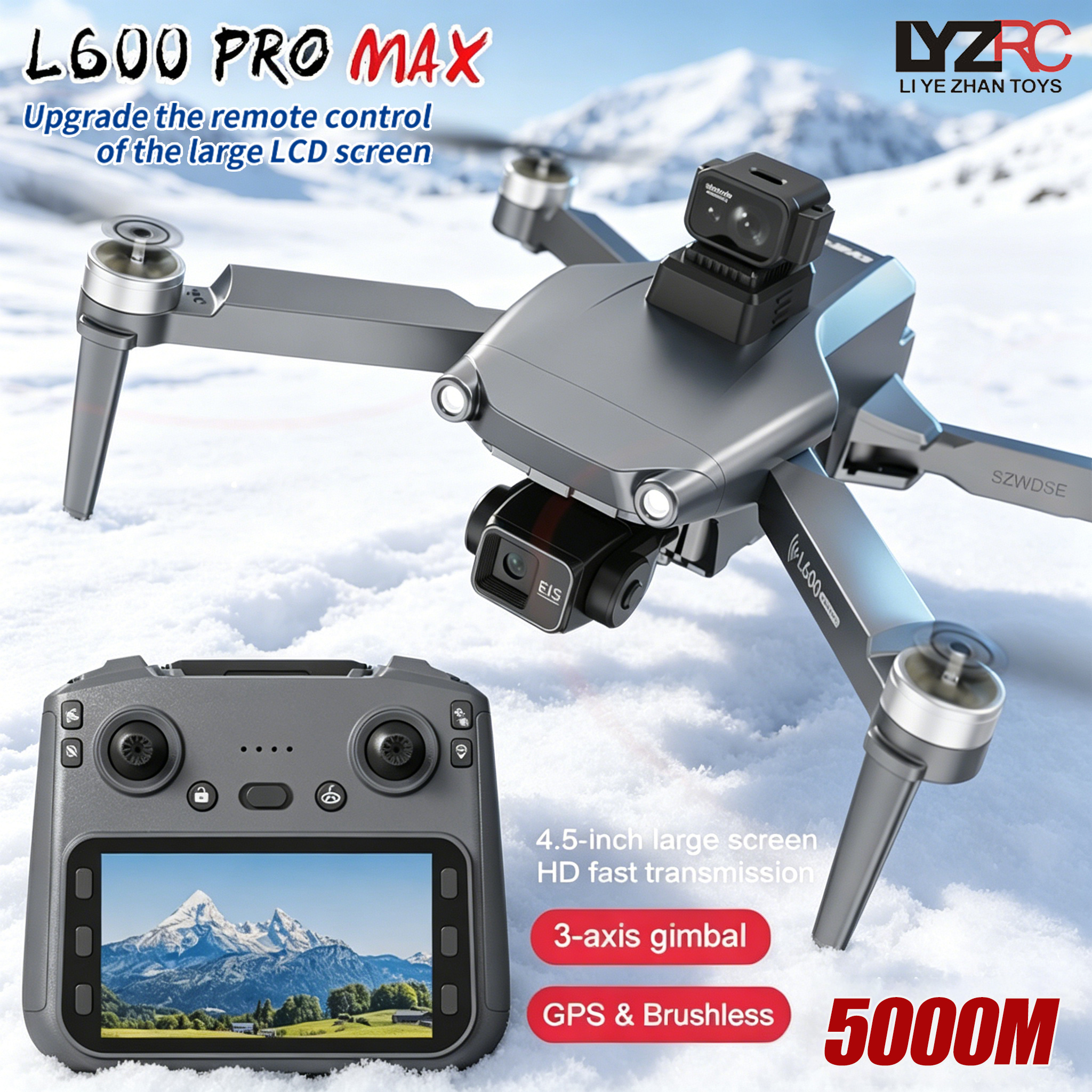 L600 MAX GPS Drone Professiona - Drone Gimbal のレビューと価格
