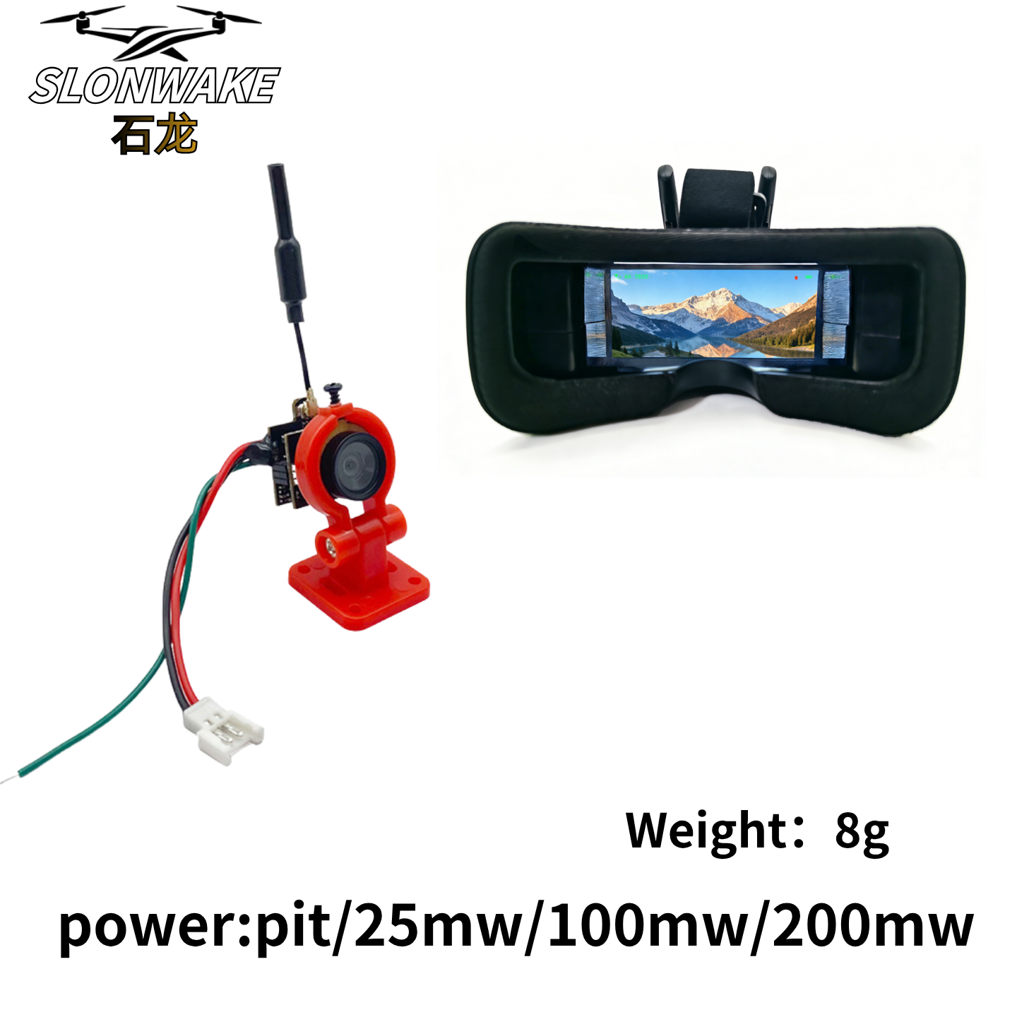 Slonwake 5.8G 48CH 200mW FPV D - Drone Receiver のレビューと価格