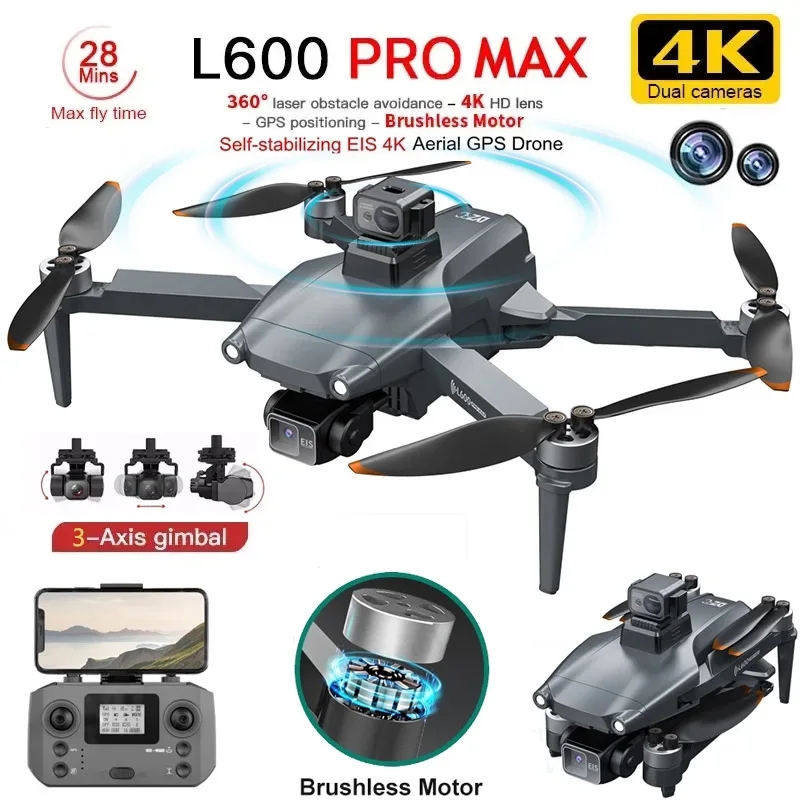 L600 PRO MAX GPS Drone Profess - Drone Gimbal のレビューと価格