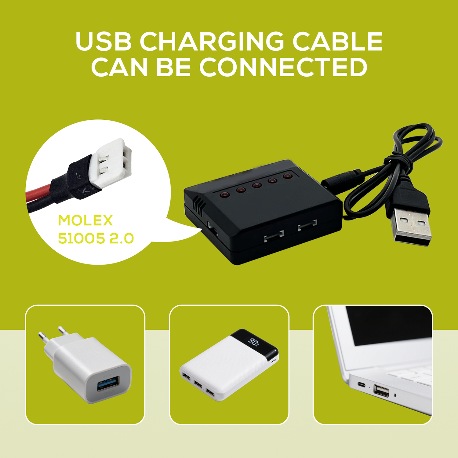 5Pcs 3.7V 500mAh LiPo Batterie - Drone Charger のレビューと価格