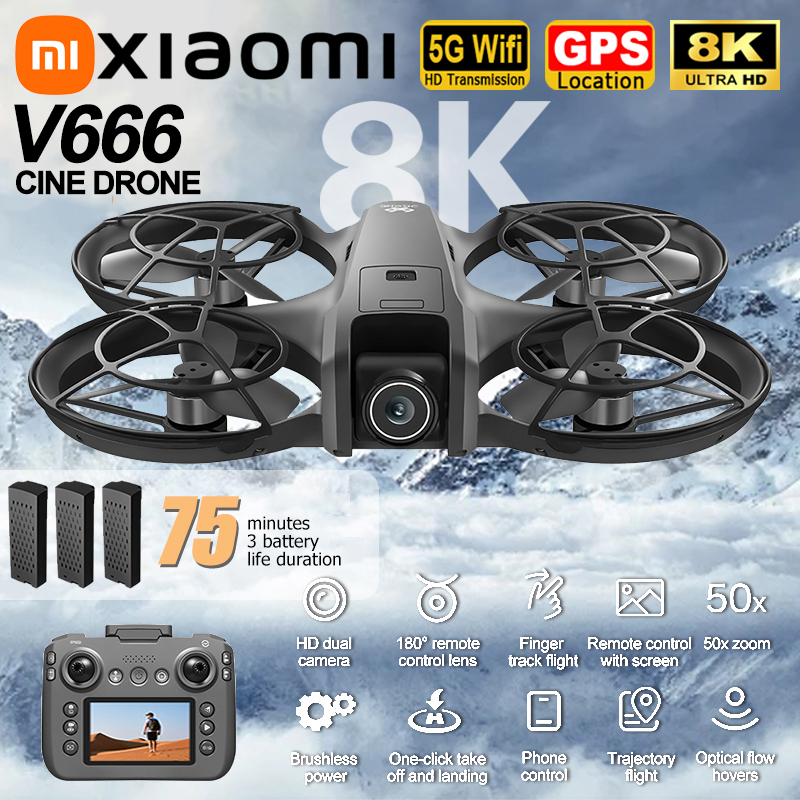 Xiaomi V666 Drone 8K Aerial HD - Drone Gps Module のレビューと価格